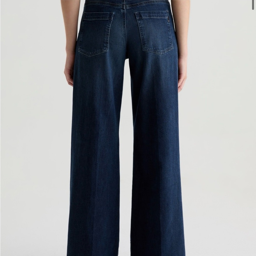 AG Adriano Goldschmied Dark Blue Straight Leg Jeans - Picture 2 of 3